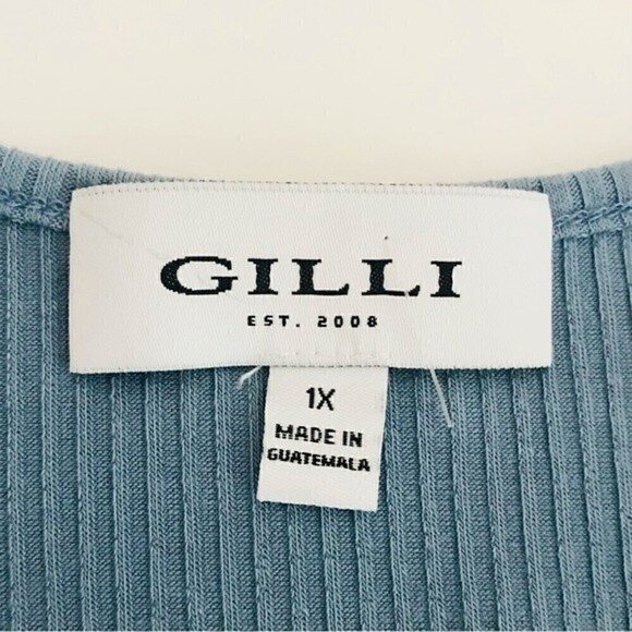 New! Gilli Ribbed Knit Button Front Henley Drawstring Jersey Jumpsuit - Picture 10 of 15